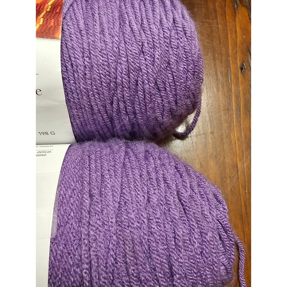 Loops & Threads Soft Classic Acrylic Yarn Amethyst Purple 3 Skeins Lot 588 4 Med - Picture 2 of 5